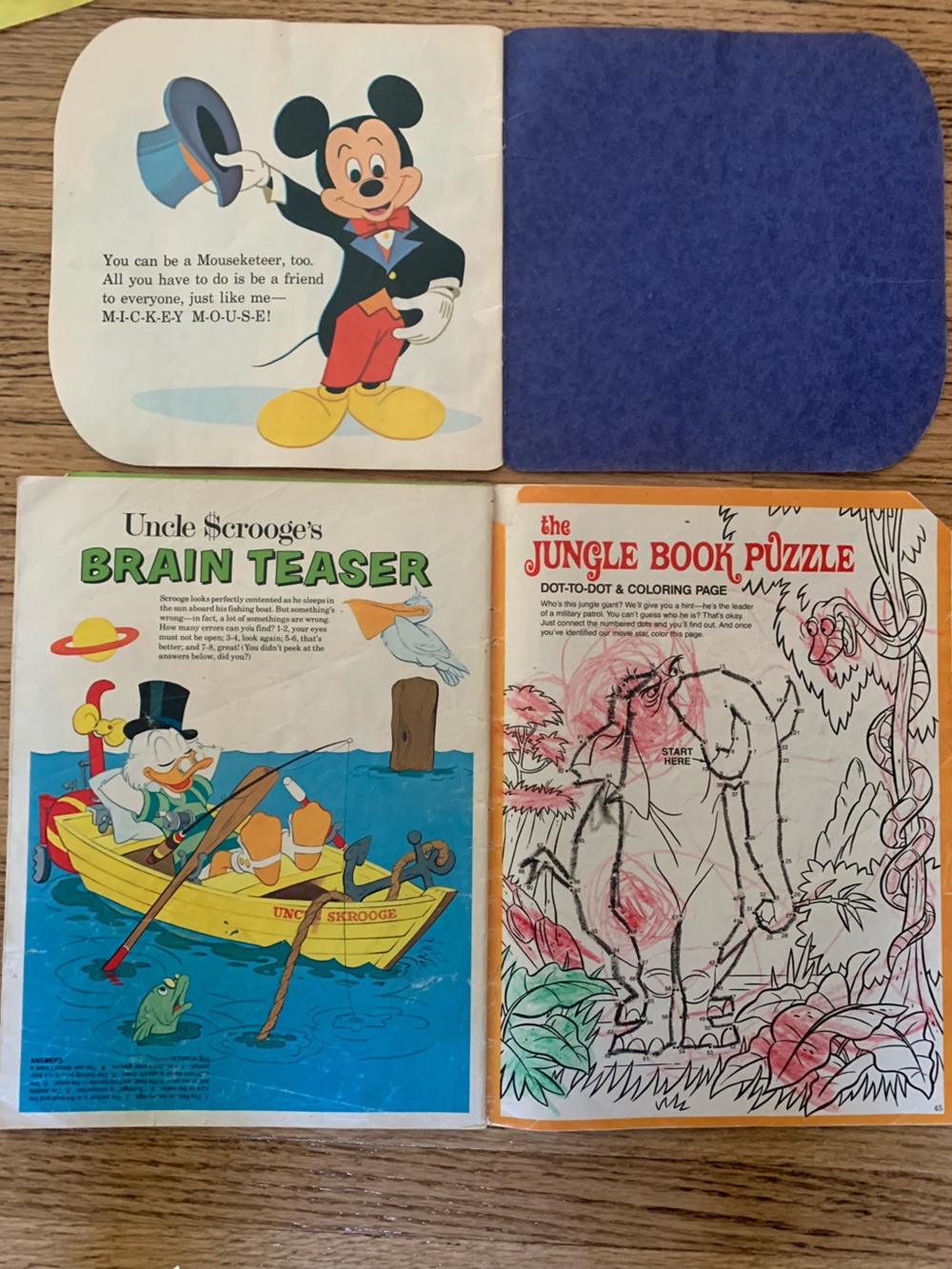 VTG 70s Disney Mickey Mouse Memorabilia Bundle - 5 Pc Lot - Picture 7 of 15